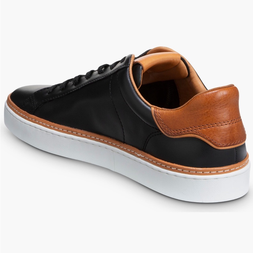 Allen Edmonds Black and Tan Leather Sneakers - Picture 4 of 12